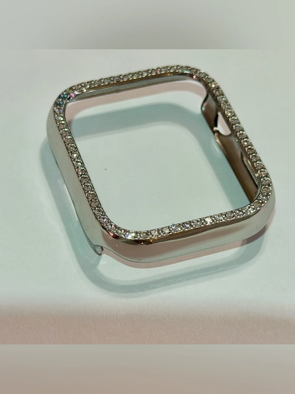 Sparkling Silver Chrome & Rhinestone Case for Apple Watch Series 7 45mm